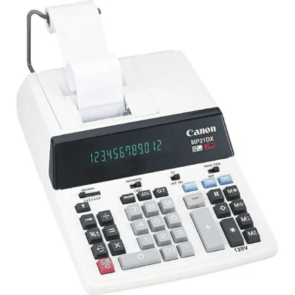 Canon MP21DX Desktop 12-Digit 2-Color Printing Calculator, Black/Red Print